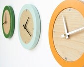 tangerine creamsicle modern wall clock