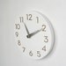 modern numbers clock simple white