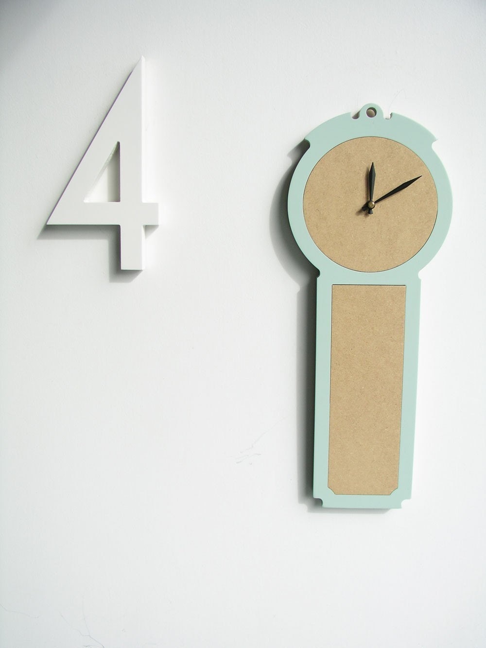 modern wall clock - simple chic - chartreuse, pale grey, ash grey, poppy red, white