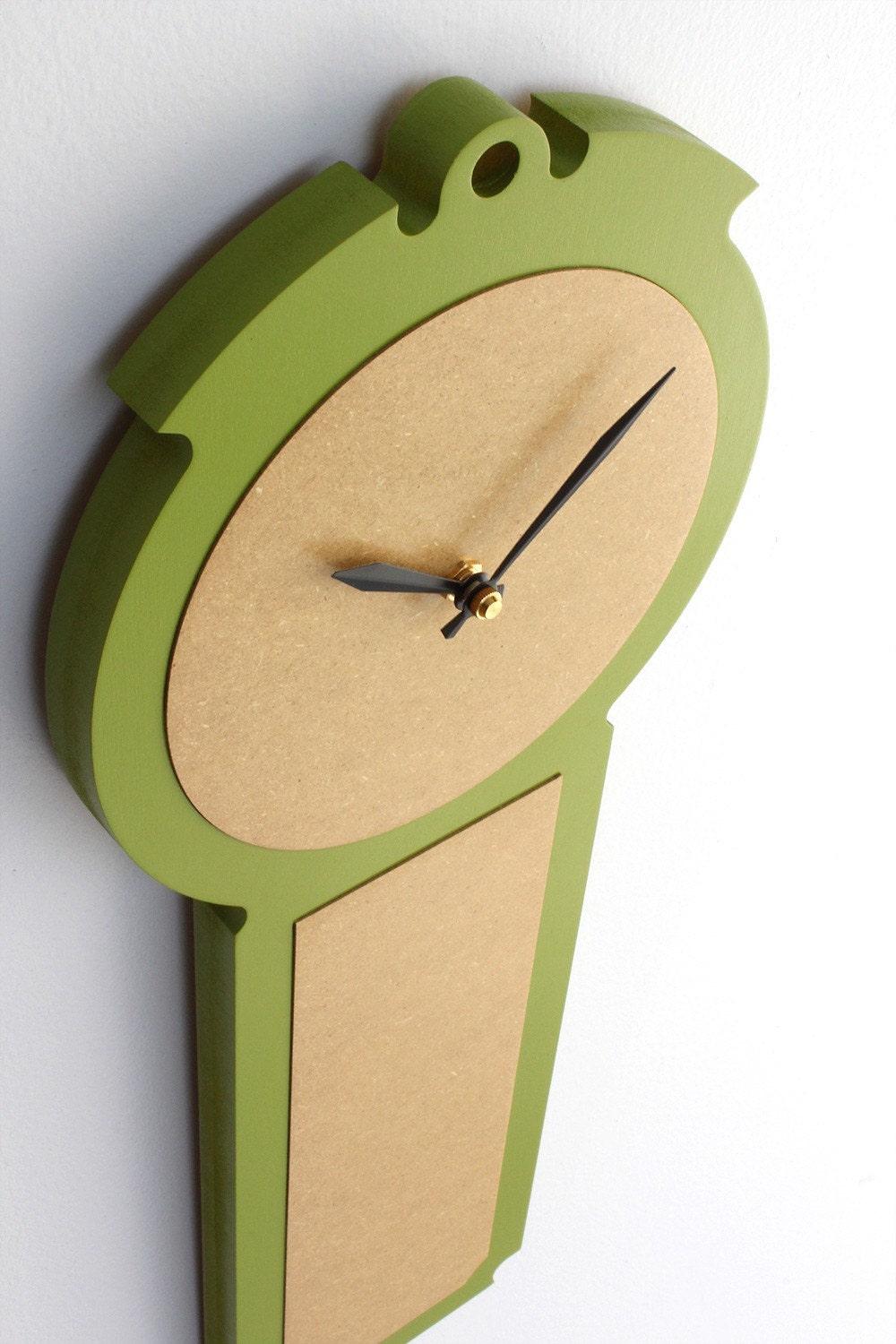 modern colonial wall clock in apple green