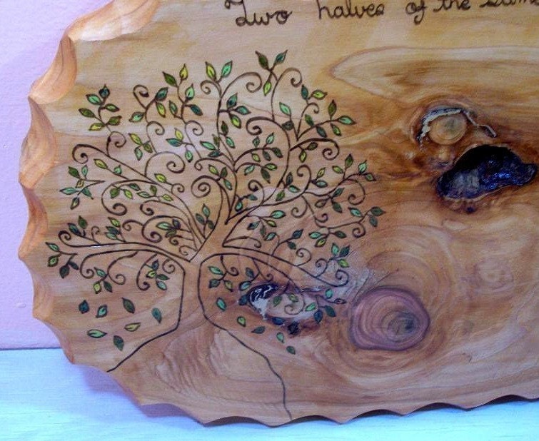 Wood Wedding Guest book Alternative Tree Design Extra Large