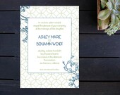 Custom Garden Wedding Invitation Set