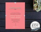 Pink Chic Custom Wedding Invitation (((ETSY EXCLUSIVE)))