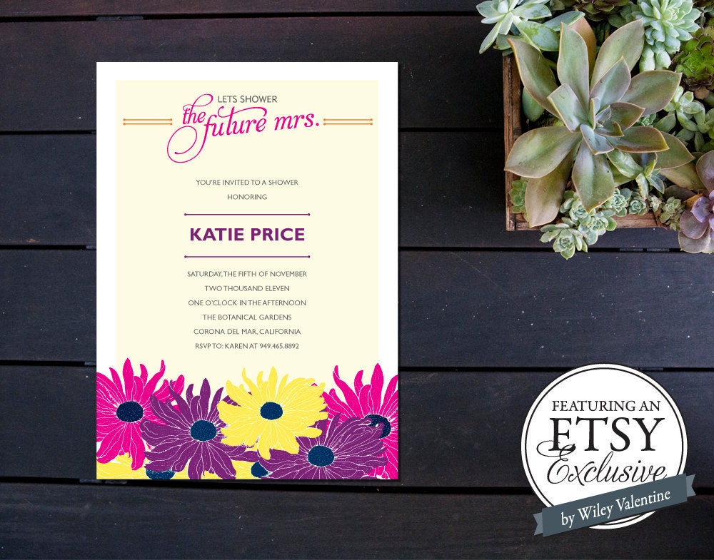 Daisy Custom Bridal Shower Invite (((ETSY EXCLUSIVE)))