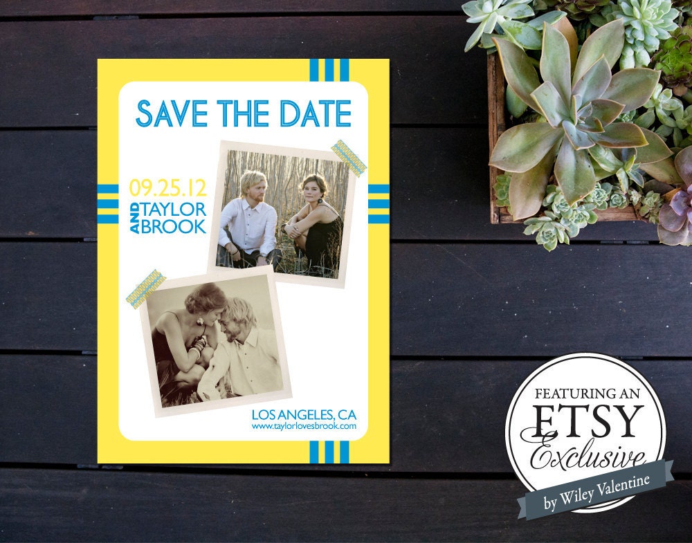 Striped Custom Save the Date (((ETSY EXCLUSIVE)))