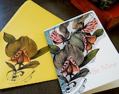 Be Mine Garden Themed Folded Greeting Card