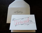 Friendship Letterpress Folded Card