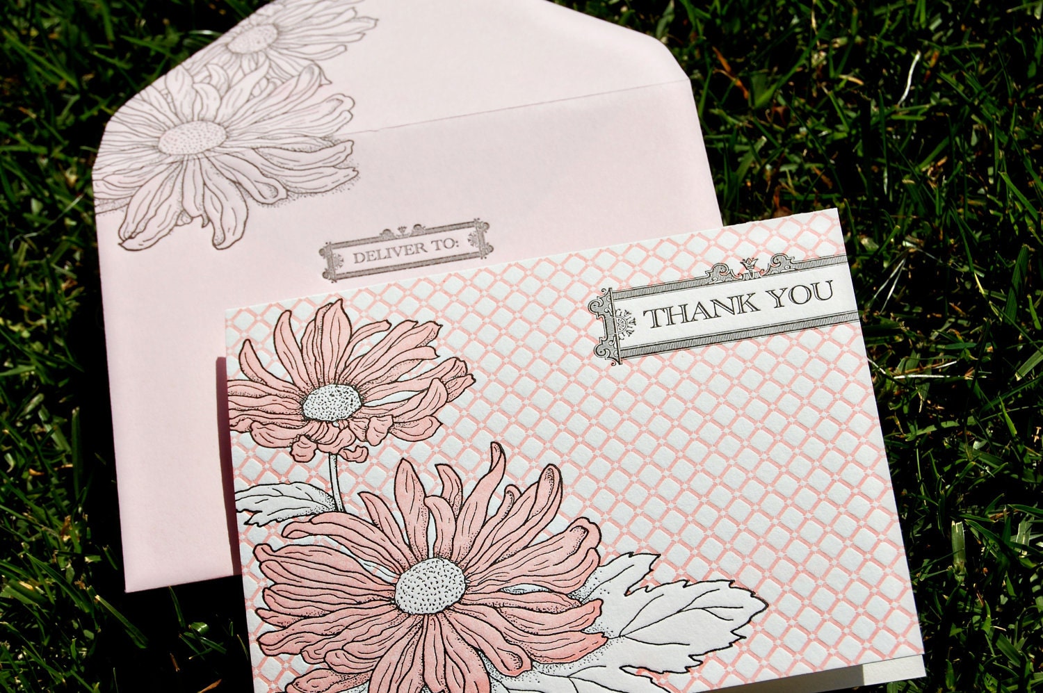 Thank You Folded Letterpress Greeting Card