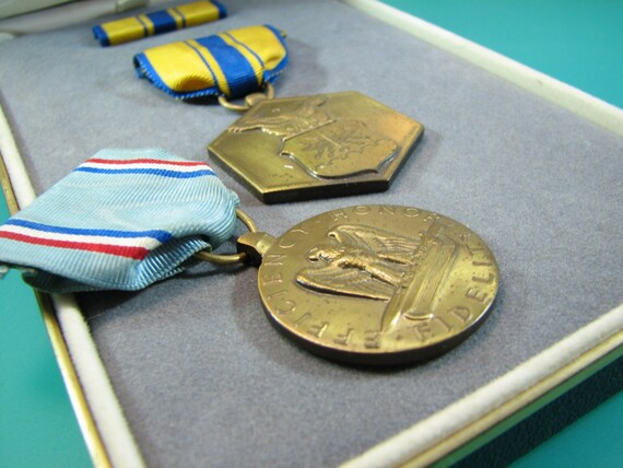 US Air Force Military Merit and Good Conduct Medals with Box