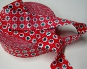 10 yards Christmas Bias Tape flat for decor crafts place mats trims tree skirts red with tiny holiday images