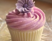 AJs Cupcake Factory Soap - Lavender Blooms Vegan Novelty Cupcake Soap