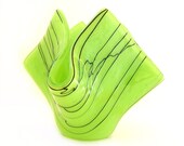 Lime Green Glass Vase l Candle Holder l Candy Bowl Dish