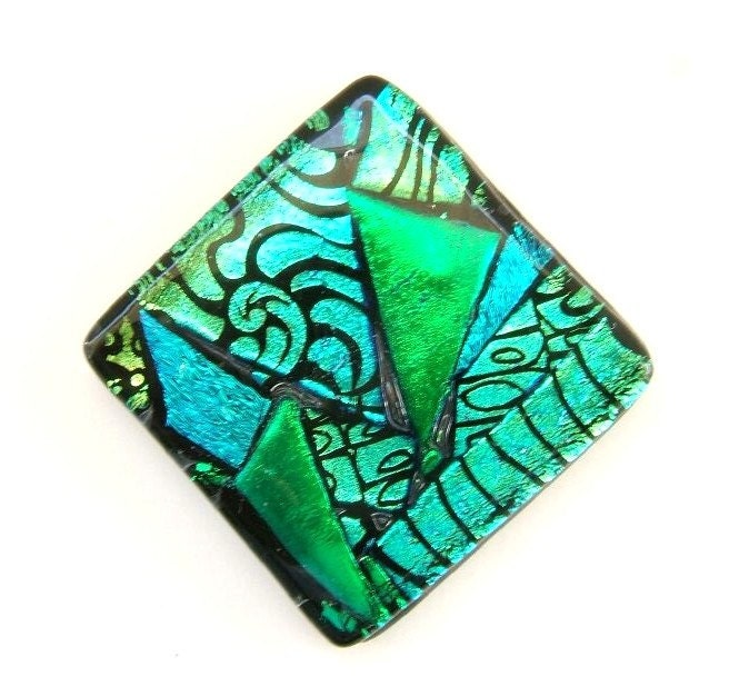 Green Mosaic Glass Backsplash Tile or Accent Floor Tile
