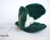 Mistletoe to Score Christmas Kisses.  Needle Felted  Ornament, Decoration.