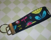 Park Slope Poppy Dot Key Fob in Navy