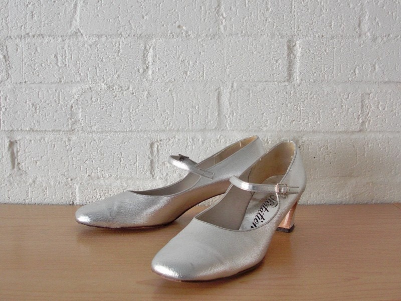 Silver Mary Janes
