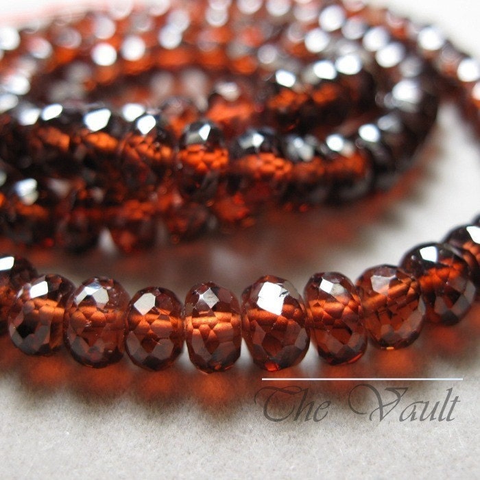 20 Garnet 5mm -5.5mm faceted rondelles