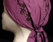 Purple Centric Flame Skull Cap  VINTAGE