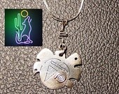 Norwegian Silver Abstract Indian Bird Chain Necklace