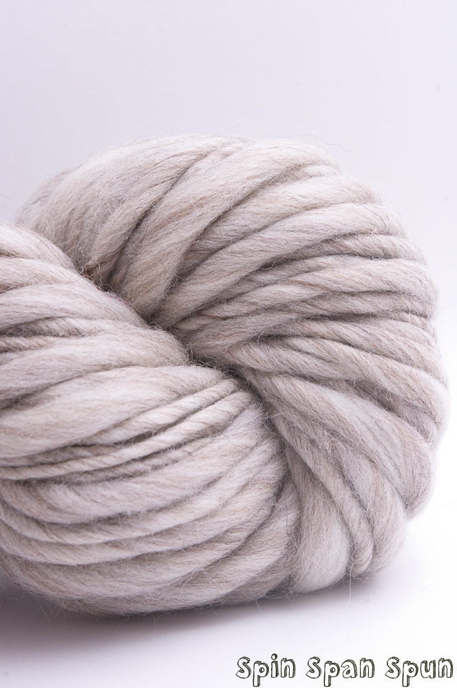 Pure Beige, HandSpun Naturally Beige Brown Merino Single Yarn, Bulky, 1000 yards