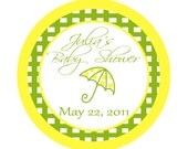Personalized Stickers, Umbrella, baby shower sticker,Party, Favor stickers, Labels, Simply Sweetness Personalized Stickers Set of 36 Il_170x135