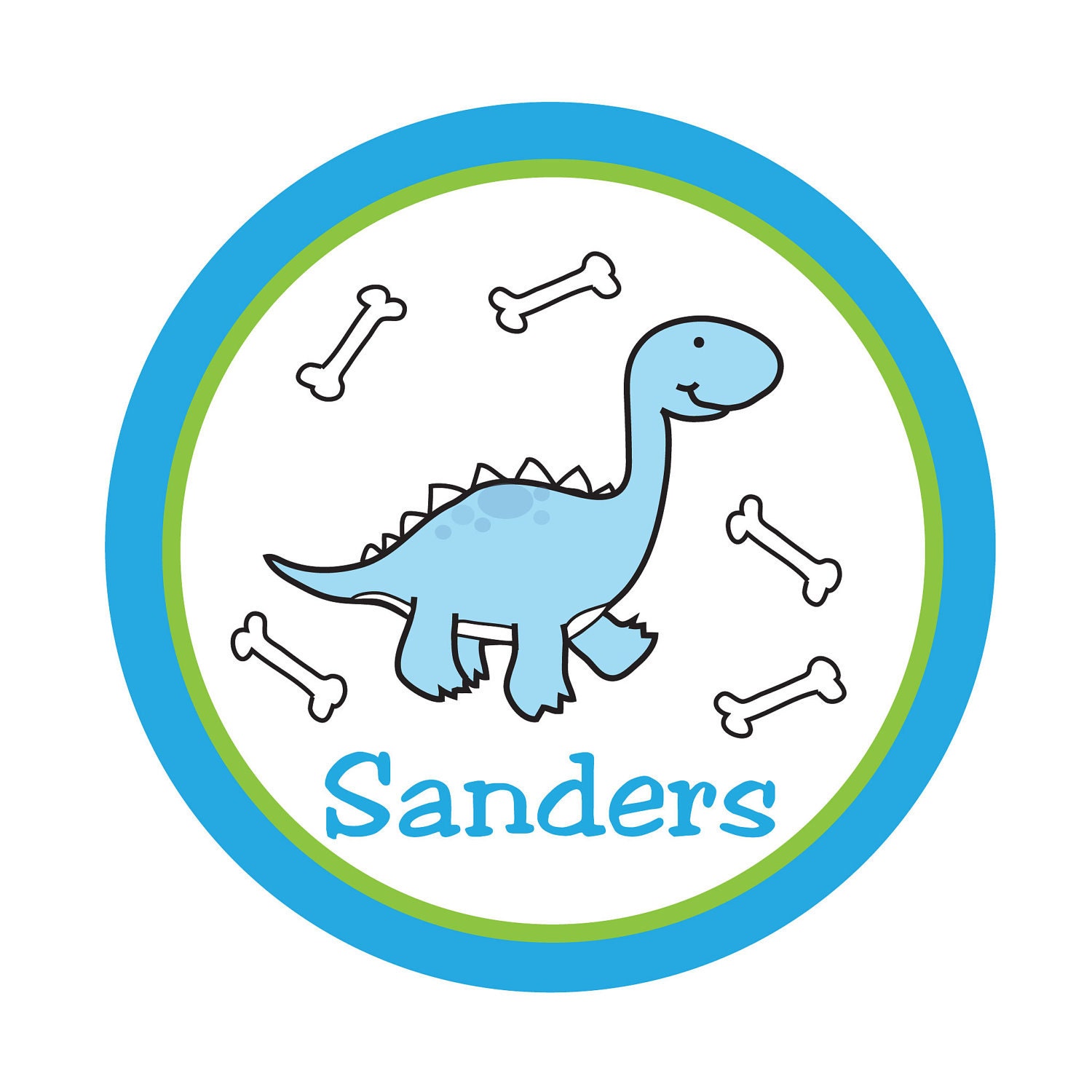 Personalized Stickers, Dinosaur Stickers,Name Sticker, Sticker labels, Personalized Stickers Set of 24 Il_170x135