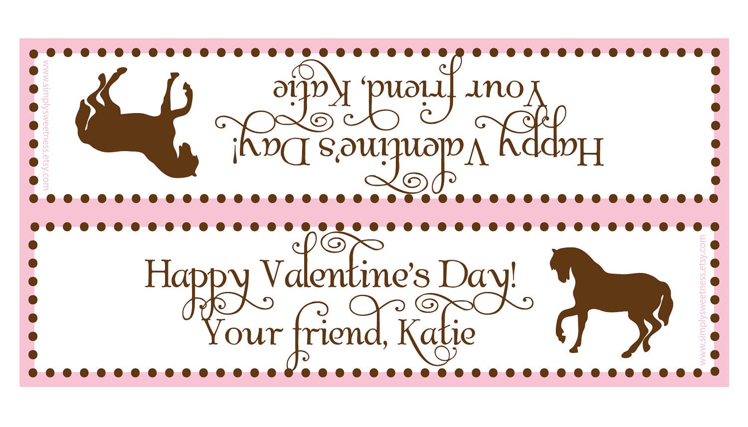 Personalized Treat Bag Toppers Snack Bag Size, Valentines day, Party, Set of 24 self sticking snack bag toppers Il_170x135