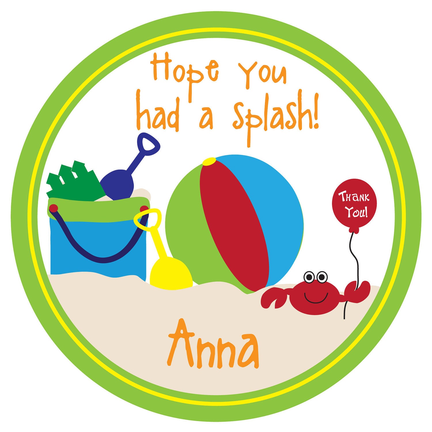 Woody wagon sticker, surf party, surf theme, Personalized Stickers 4" round Set of 20 Il_170x135