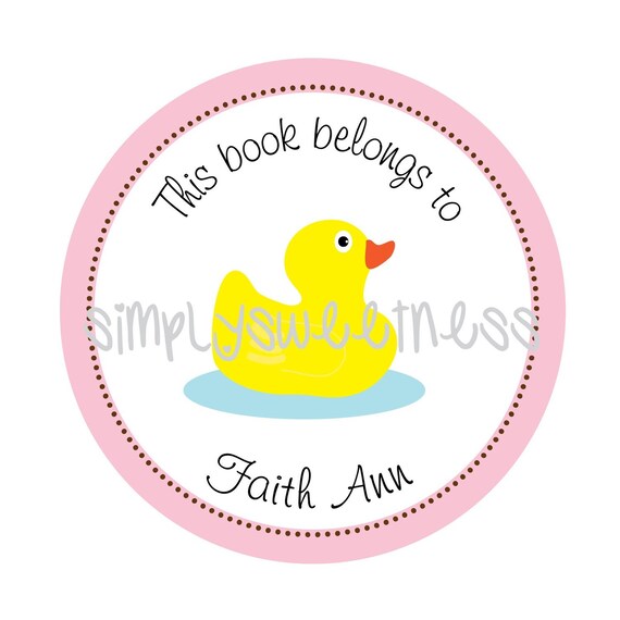 Personalized Stickers. Rubber Duck, Rubber Ducky Theme, Birthday Stickers, Sticker Labels, Sticker set of 24 Il_570xn
