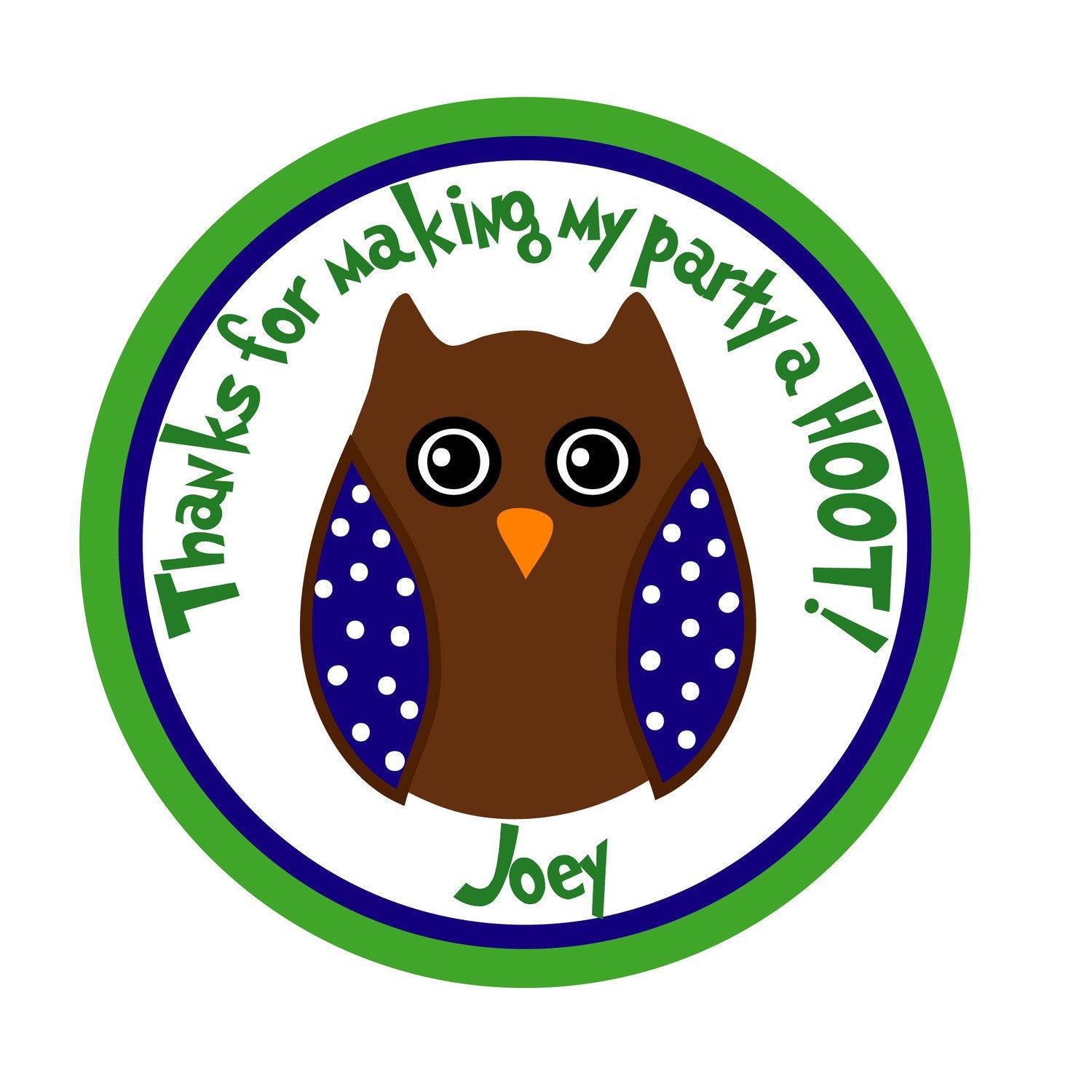 Personalized Stickers,Owl stickers,Polka dots,Birthday, Children, Kids, Party, Favor stickers,Personalized Sticker Labels Set of 24 Il_570xn