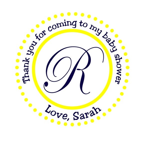 Personalized Stickers, Umbrella, baby shower sticker, Polka dots, Birthday, Children,Party, Favor stickers,Personalized Stickers Set of 24 Il_570xn