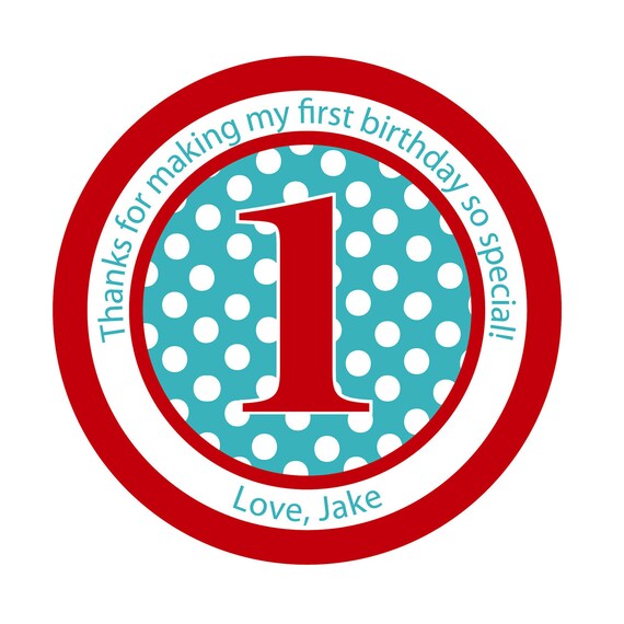 Birthday,Personalized Stickers,Polka dots,labels, Birthday, Children, Party, Favor stickers Personalized Sticker Labels Set of 80 Il_570xn