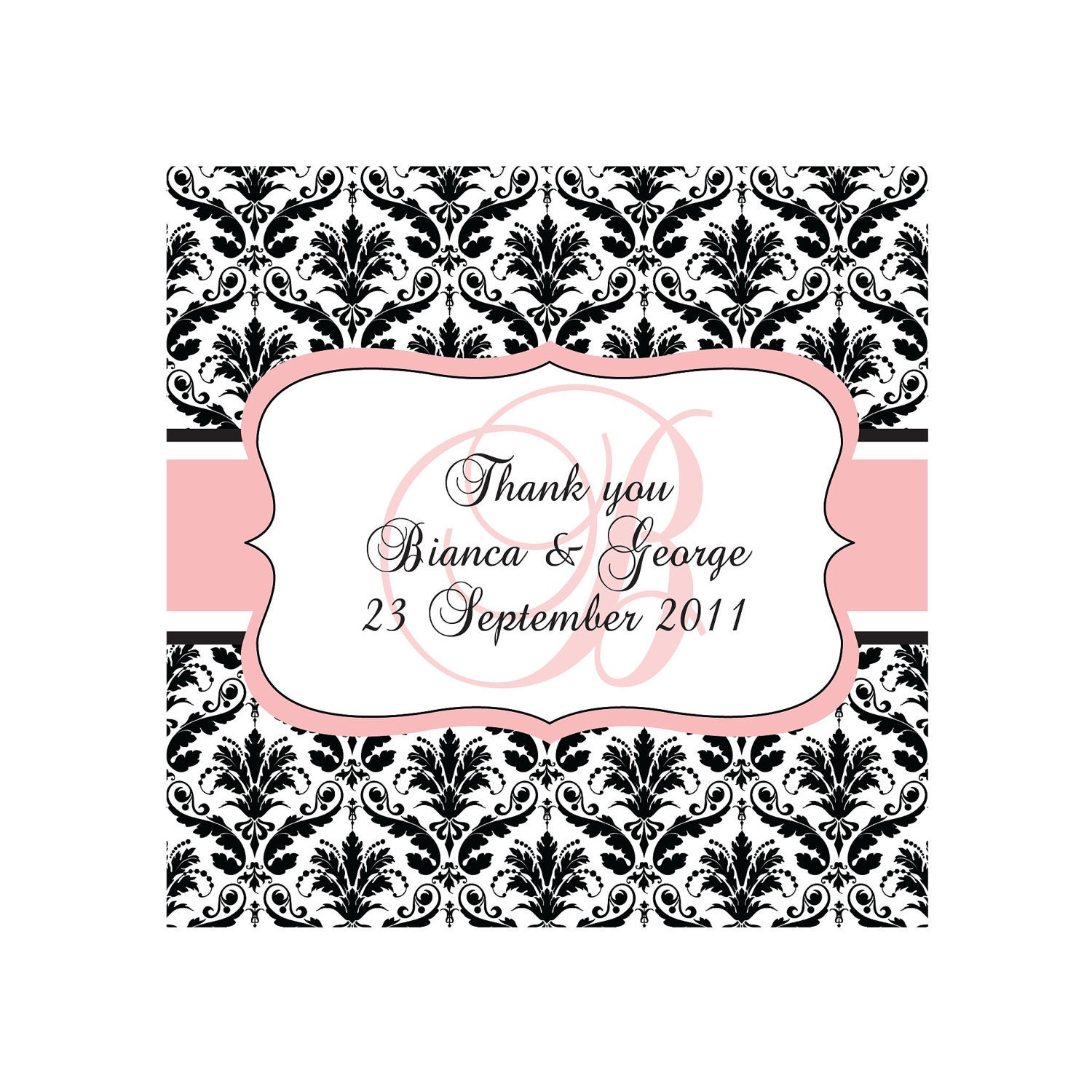 Personalized Stickers, Damask, Wedding, Holiday, Birthday, Party, Favor sticker, Personalized Sticker Labels Set of 24 Il_570xn