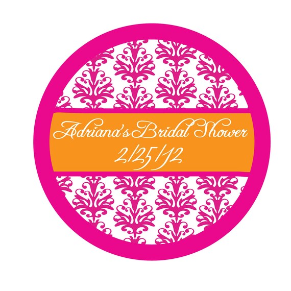 Personalized Stickers, Damask, Wedding, Holiday, Birthday, Party, Favor sticker, Personalized Sticker Labels Set of 25 Il_570xn