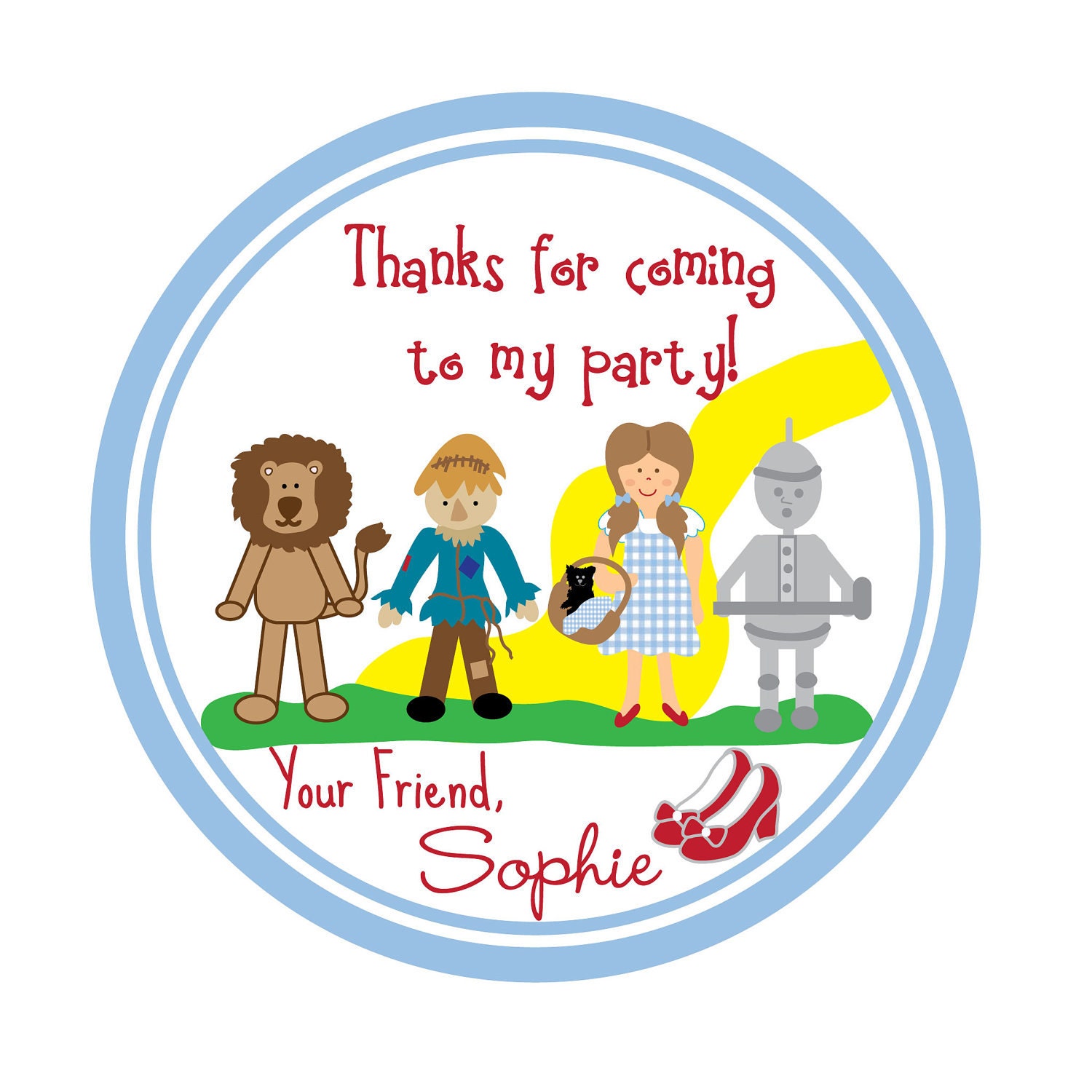 Personalized Stickers Dorothy Wizard of Oz Inspired Party Stickers Il_570xn