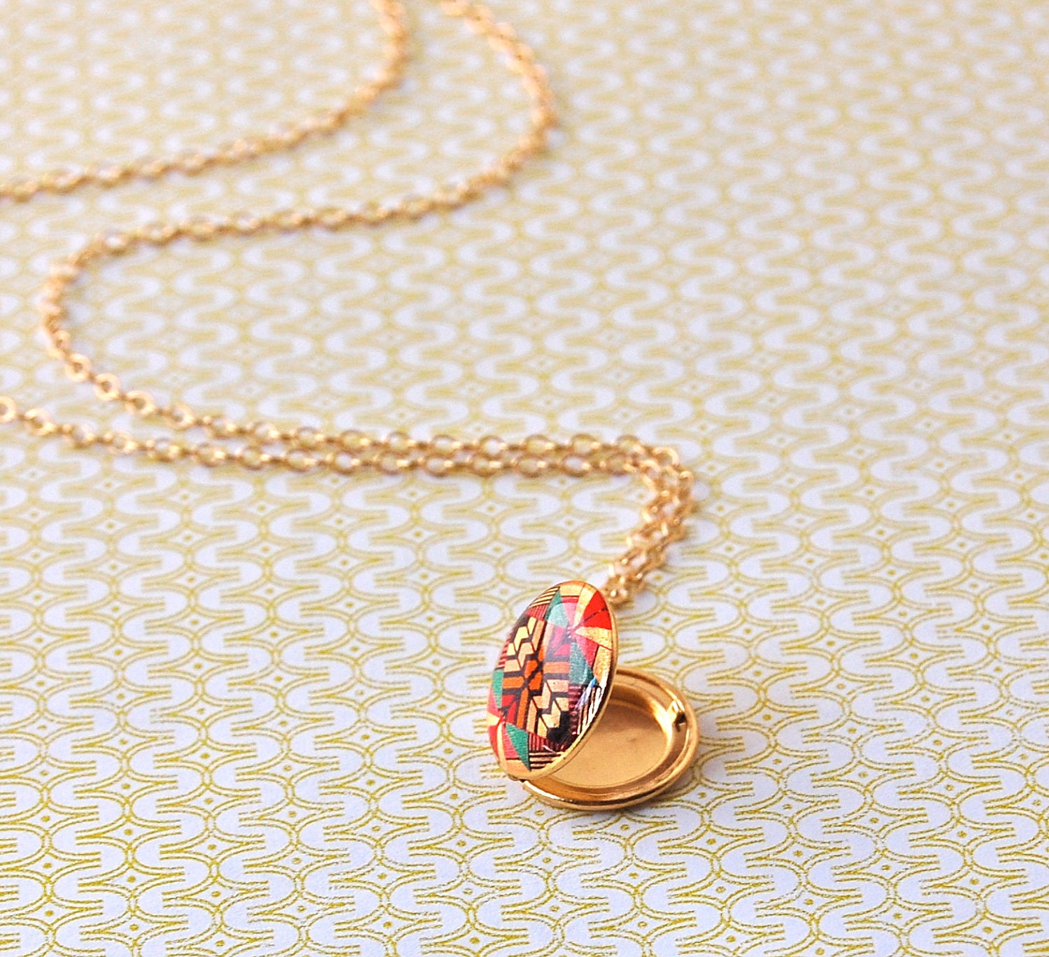 Mini Locket Kaleidoscope - Vintage - Gold