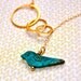 The Bubbles and Turquoise Bird Lariat