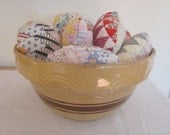 Handmade Antique Quilt Easter Eggs for Home Decor