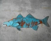 Snook Metal Fish Wall sculpture Tropical Beach Coastal Art