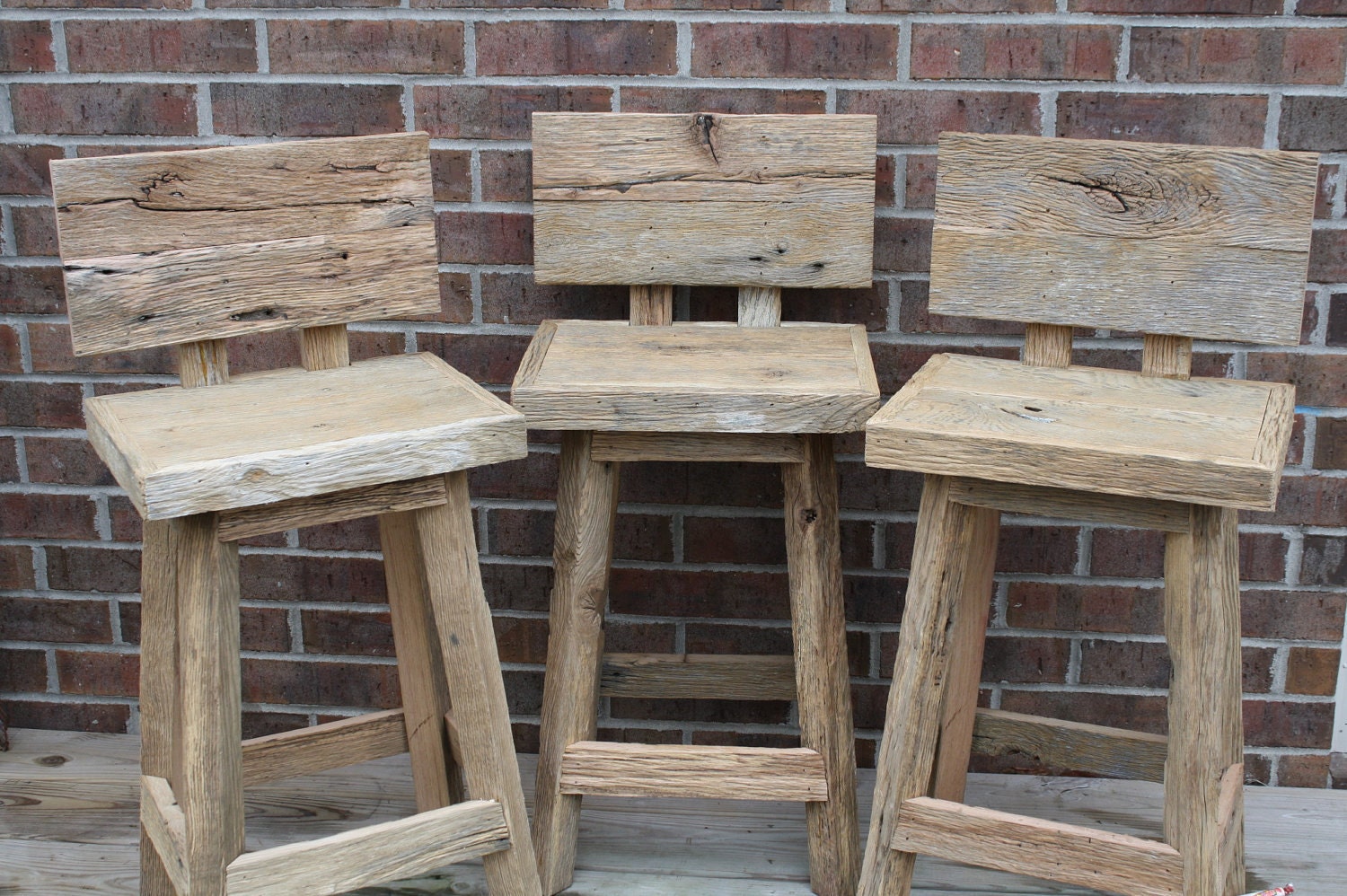 YOUR Custom Order Handmade Bar Stools with Backs with 24" - 28" Seats