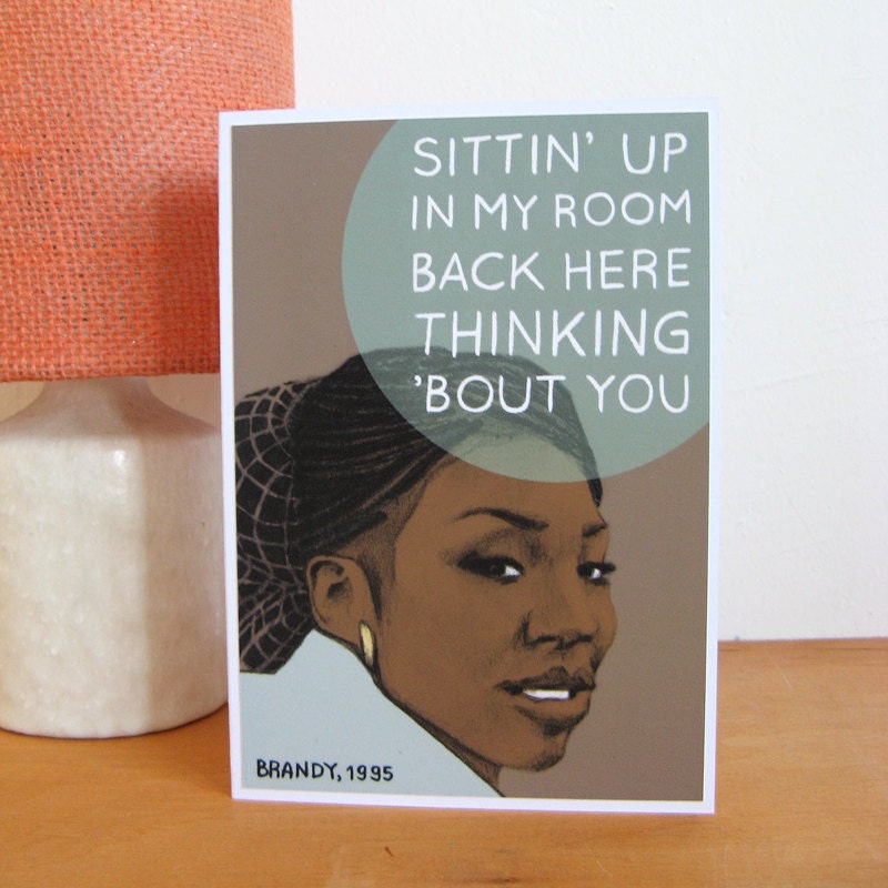 Sittin' Up In My Room - Retro Romantic Card
