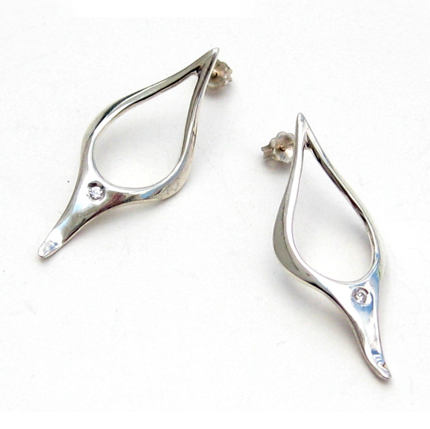 ANUBIS - Earrings - Sterling Silver and Zircons