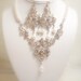Wedding jewelry SET, Necklace and earrings set, bridal necklace, bridal earrings, Swarovski crystals and Swarovski pearls