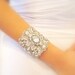 Bridal cuff bracelet, wedding bracelet, wedding jewelry, antique silver, vintage style bracelet, Swarovski crystals, Dramatic, wide bracelet