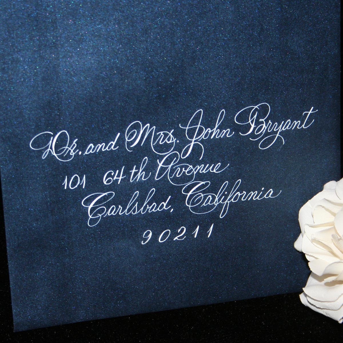 Wedding Calligraphy Envelope Addressing by Hand, Ornamental Style Dip Pen and Ink