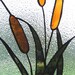 Cattails - Stained Glass Panel