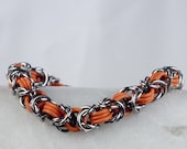 Orange - Byzantine Chainmaille - Stretchy Byzantine Pattern