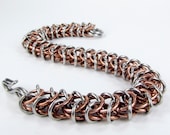 Chainmaille Bracelet - Copper & Stainless Steel