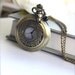 A Rabbits Large Pocket Watch Vintage Style Brass Necklace - Alice in Wonderland Movie inspired. Vintage Style. A Mad Hatter Pocket