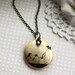 An Altered Art Locket of Family of Penguins - USA Handmade Image Photo Brass Locket Necklace. Unqiue.